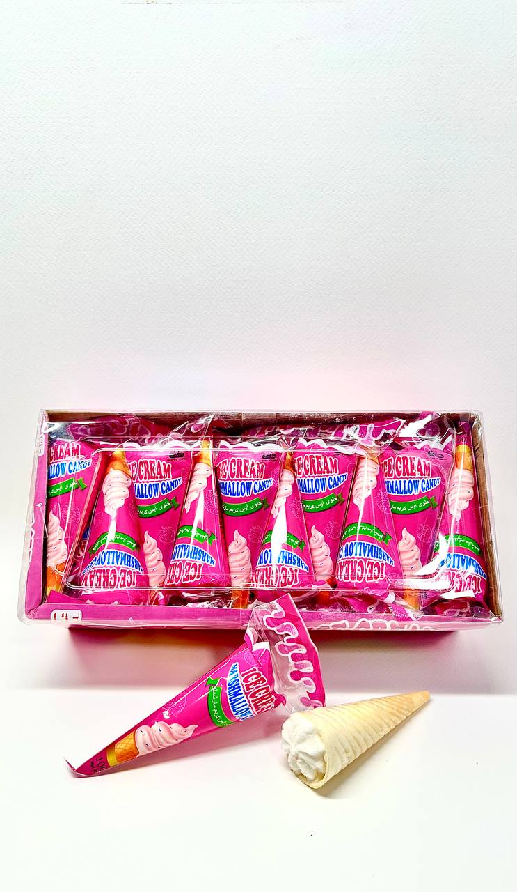 مارشمالو بستنی قیفی بسته ای