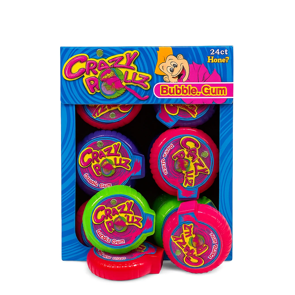 آدامس متری کریزی رولز کارتن 16 بسته 24 عددی (عمده)